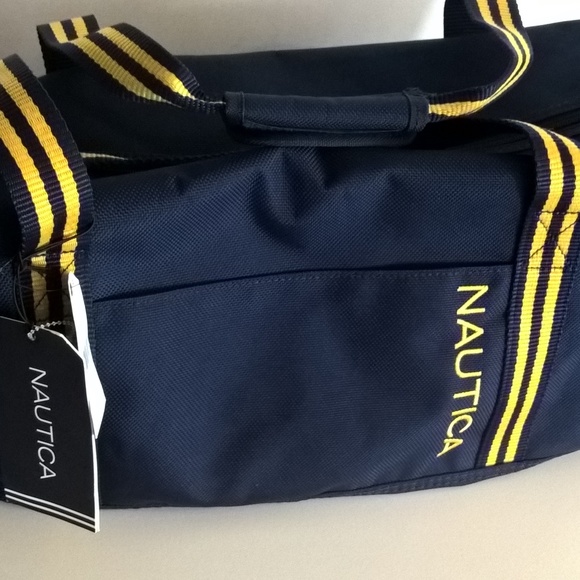 nautica suitcase blue and yellow